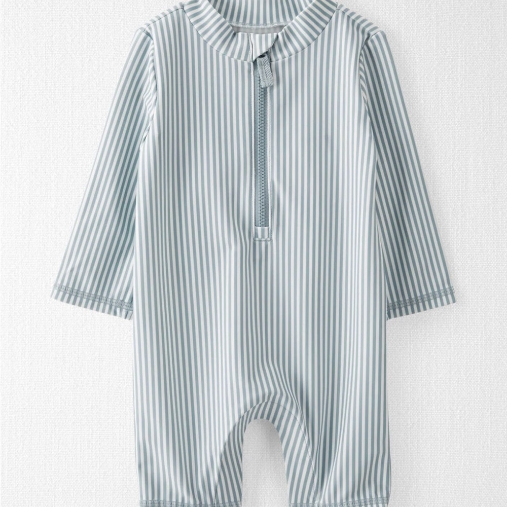 Striped Long Sleeve Swimsuit